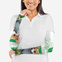 Wales Corgi Daffodil Arm Sleeves Playful Welsh Dog - Wonder Print Shop