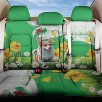 Wales Corgi Daffodil Back Car Seat Cover Playful Welsh Dog - Wonder Print Shop
