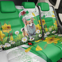 Wales Corgi Daffodil Back Car Seat Cover Playful Welsh Dog - Wonder Print Shop