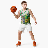 Wales Corgi Daffodil Basketball Jersey Playful Welsh Dog - Wonder Print Shop