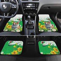 Wales Corgi Daffodil Car Mats Playful Welsh Dog - Wonder Print Shop