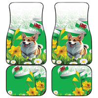 Wales Corgi Daffodil Car Mats Playful Welsh Dog - Wonder Print Shop