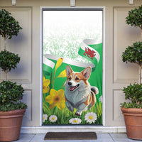 Wales Corgi Daffodil Door Cover Playful Welsh Dog - Wonder Print Shop