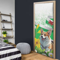 Wales Corgi Daffodil Door Cover Playful Welsh Dog - Wonder Print Shop