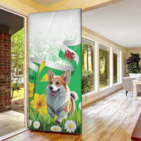 Wales Corgi Daffodil Door Cover Playful Welsh Dog - Wonder Print Shop