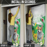 Wales Corgi Daffodil Door Cover Playful Welsh Dog - Wonder Print Shop