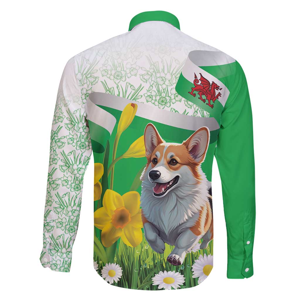 Wales Corgi Daffodil Family Matching Summer Maxi Dress and Hawaiian Shirt Playful Welsh Dog - Wonder Print Shop