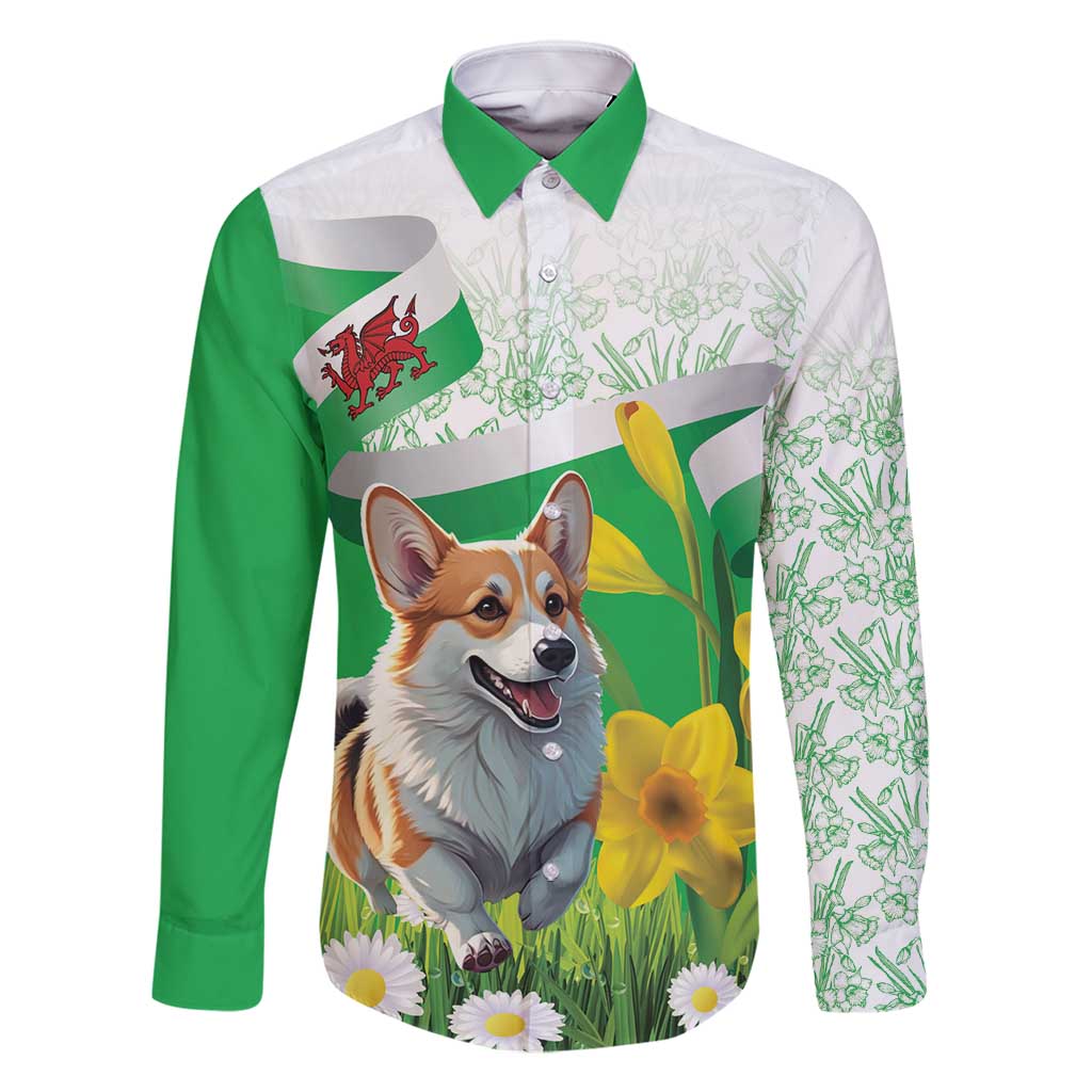 Wales Corgi Daffodil Family Matching Tank Maxi Dress and Hawaiian Shirt Playful Welsh Dog - Wonder Print Shop