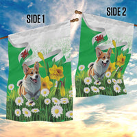 Wales Corgi Daffodil Garden Flag Playful Welsh Dog - Wonder Print Shop