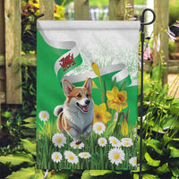 Wales Corgi Daffodil Garden Flag Playful Welsh Dog - Wonder Print Shop