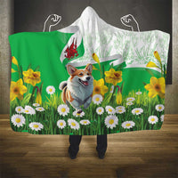 Wales Corgi Daffodil Hooded Blanket Playful Welsh Dog - Wonder Print Shop