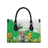 Wales Corgi Daffodil Leather Bag Playful Welsh Dog - Wonder Print Shop