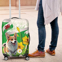 Wales Corgi Daffodil Luggage Cover Playful Welsh Dog - Wonder Print Shop