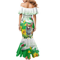 Wales Corgi Daffodil Mermaid Dress Playful Welsh Dog - Wonder Print Shop