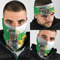 Wales Corgi Daffodil Neck Gaiter Playful Welsh Dog - Wonder Print Shop