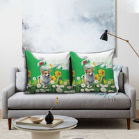 Wales Corgi Daffodil Pillow Cover Playful Welsh Dog - Wonder Print Shop