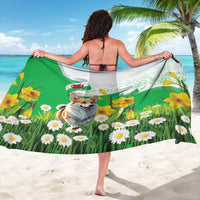 Wales Corgi Daffodil Sarong Playful Welsh Dog - Wonder Print Shop