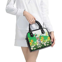Wales Corgi Daffodil Shoulder Handbag Playful Welsh Dog - Wonder Print Shop