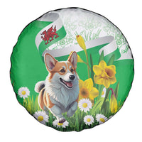 Wales Corgi Daffodil Spare Tire Cover Playful Welsh Dog - Wonder Print Shop