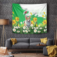 Wales Corgi Daffodil Tapestry Playful Welsh Dog - Wonder Print Shop