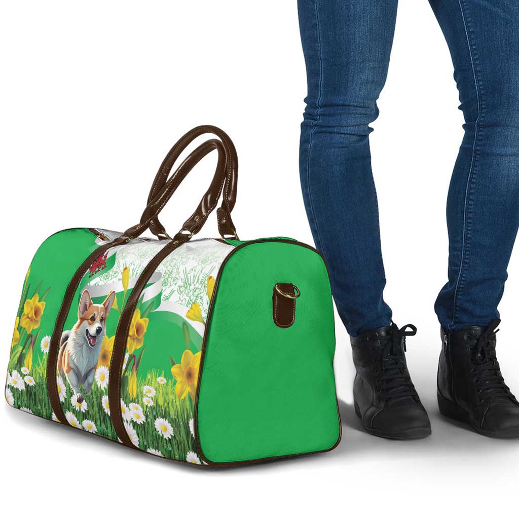 Wales Corgi Daffodil Travel Bag Playful Welsh Dog - Wonder Print Shop