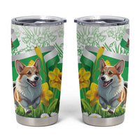 Wales Corgi Daffodil Tumbler Cup Playful Welsh Dog - Wonder Print Shop