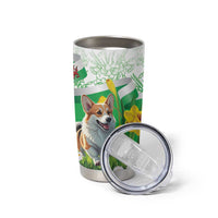 Wales Corgi Daffodil Tumbler Cup Playful Welsh Dog - Wonder Print Shop