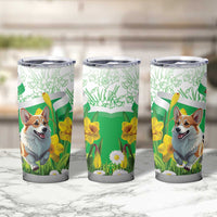 Wales Corgi Daffodil Tumbler Cup Playful Welsh Dog - Wonder Print Shop