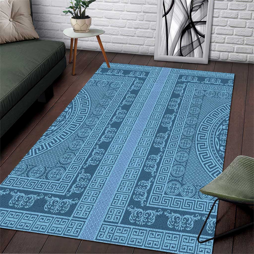 Greek Key Pattern Area Rug Ancient Meander Geometric Art