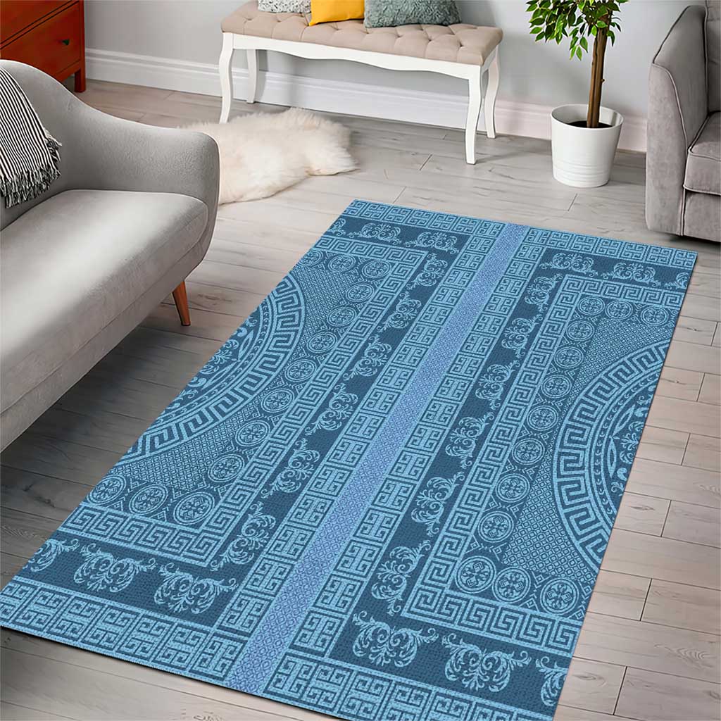 Greek Key Pattern Area Rug Ancient Meander Geometric Art