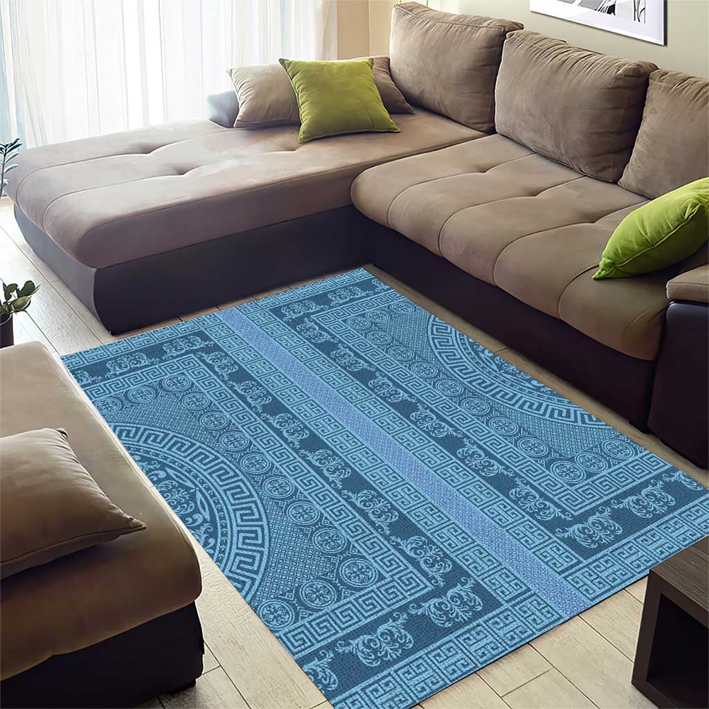 Greek Key Pattern Area Rug Ancient Meander Geometric Art