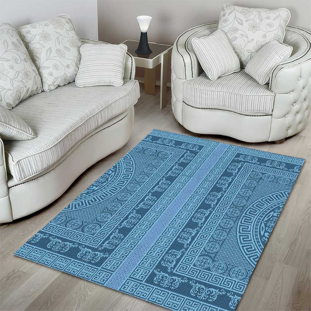 Greek Key Pattern Area Rug Ancient Meander Geometric Art