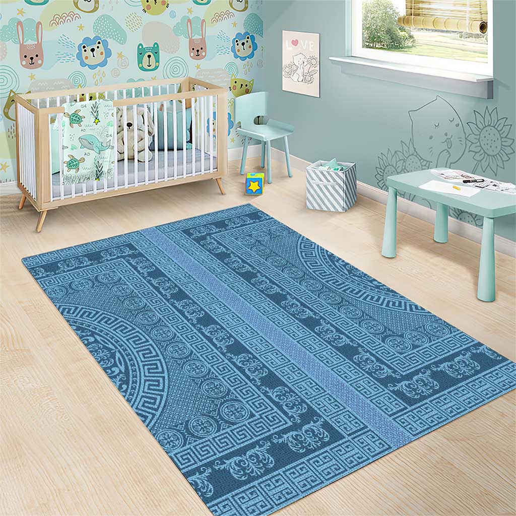 Greek Key Pattern Area Rug Ancient Meander Geometric Art