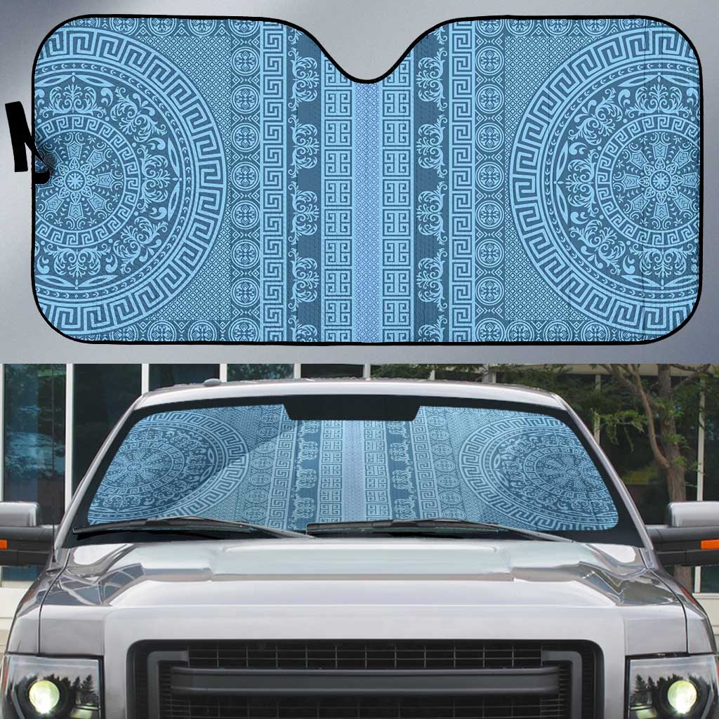 Greek Key Pattern Auto Sun Shade Ancient Meander Geometric Art