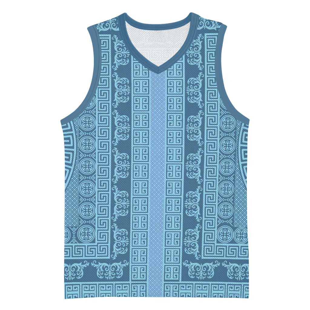 Greek Key Pattern Basketball Jersey Ancient Meander Geometric Art