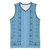 Greek Key Pattern Basketball Jersey Ancient Meander Geometric Art