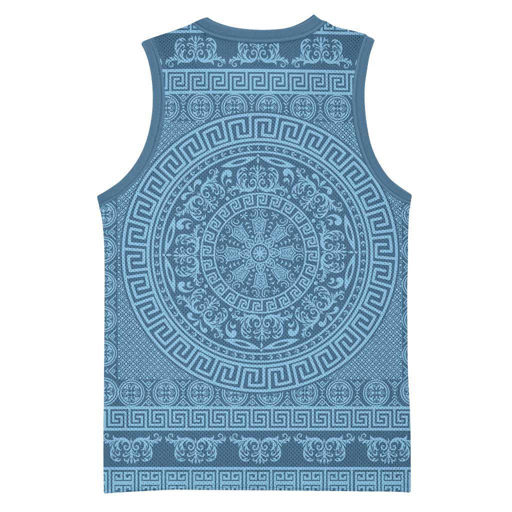 Greek Key Pattern Basketball Jersey Ancient Meander Geometric Art
