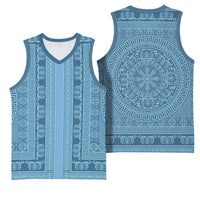 Greek Key Pattern Basketball Jersey Ancient Meander Geometric Art