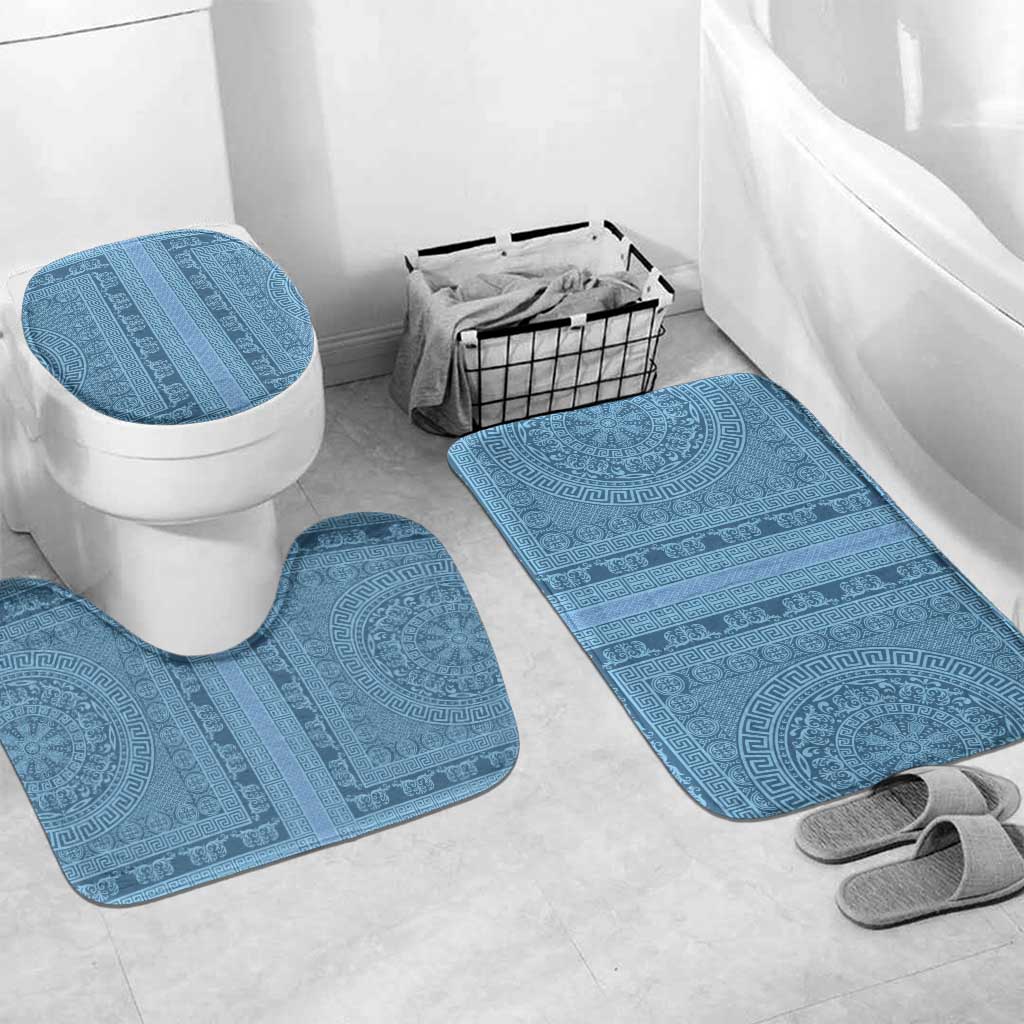 Greek Key Pattern Bathroom Set Ancient Meander Geometric Art