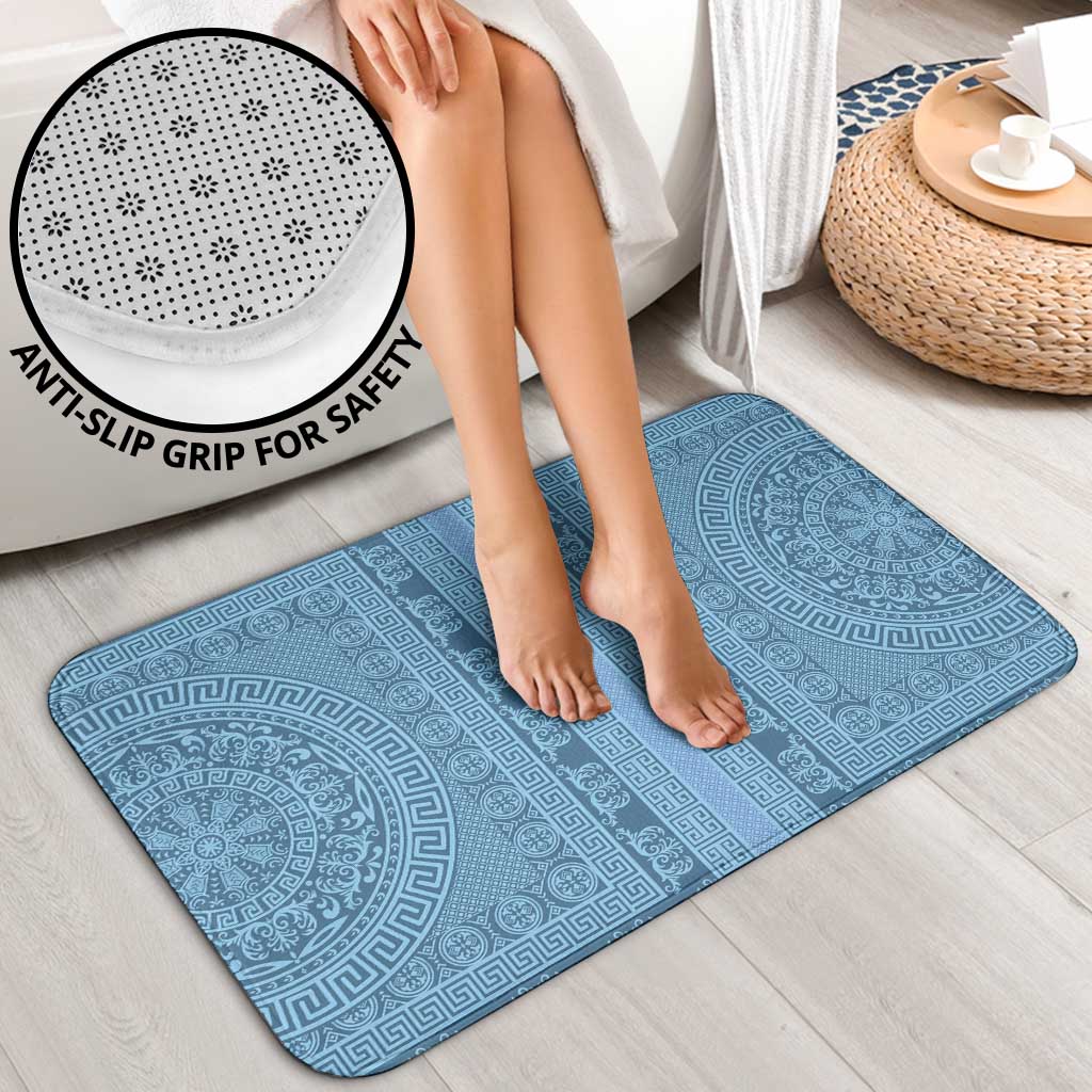 Greek Key Pattern Bathroom Set Ancient Meander Geometric Art