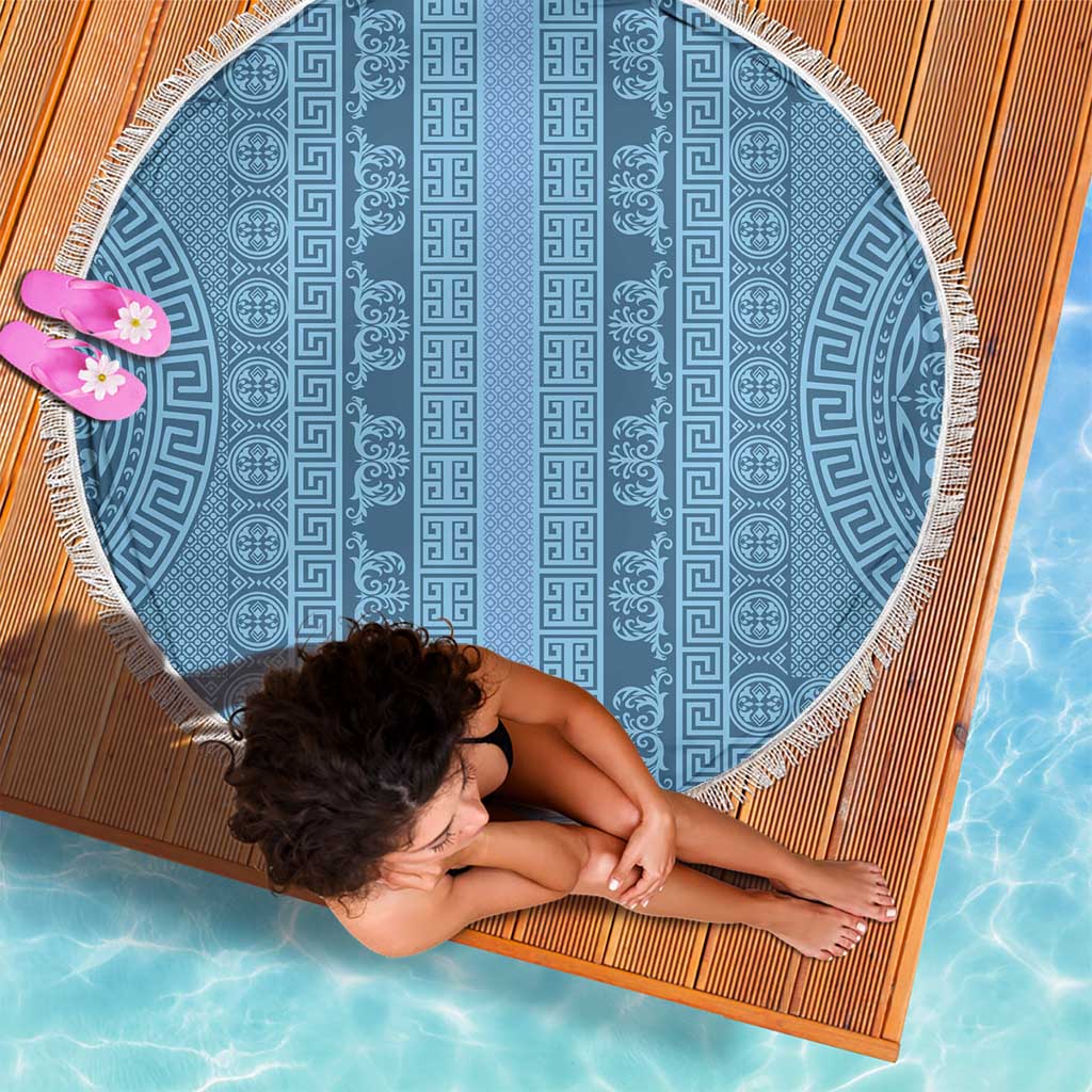 Greek Key Pattern Beach Blanket Ancient Meander Geometric Art