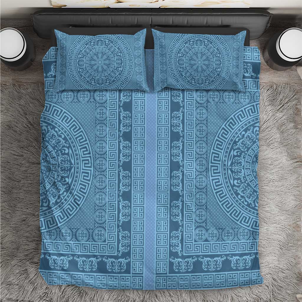 Greek Key Pattern Bedding Set Ancient Meander Geometric Art