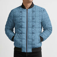 Greek Key Pattern Bomber Puffer Jacket Ancient Meander Geometric Art