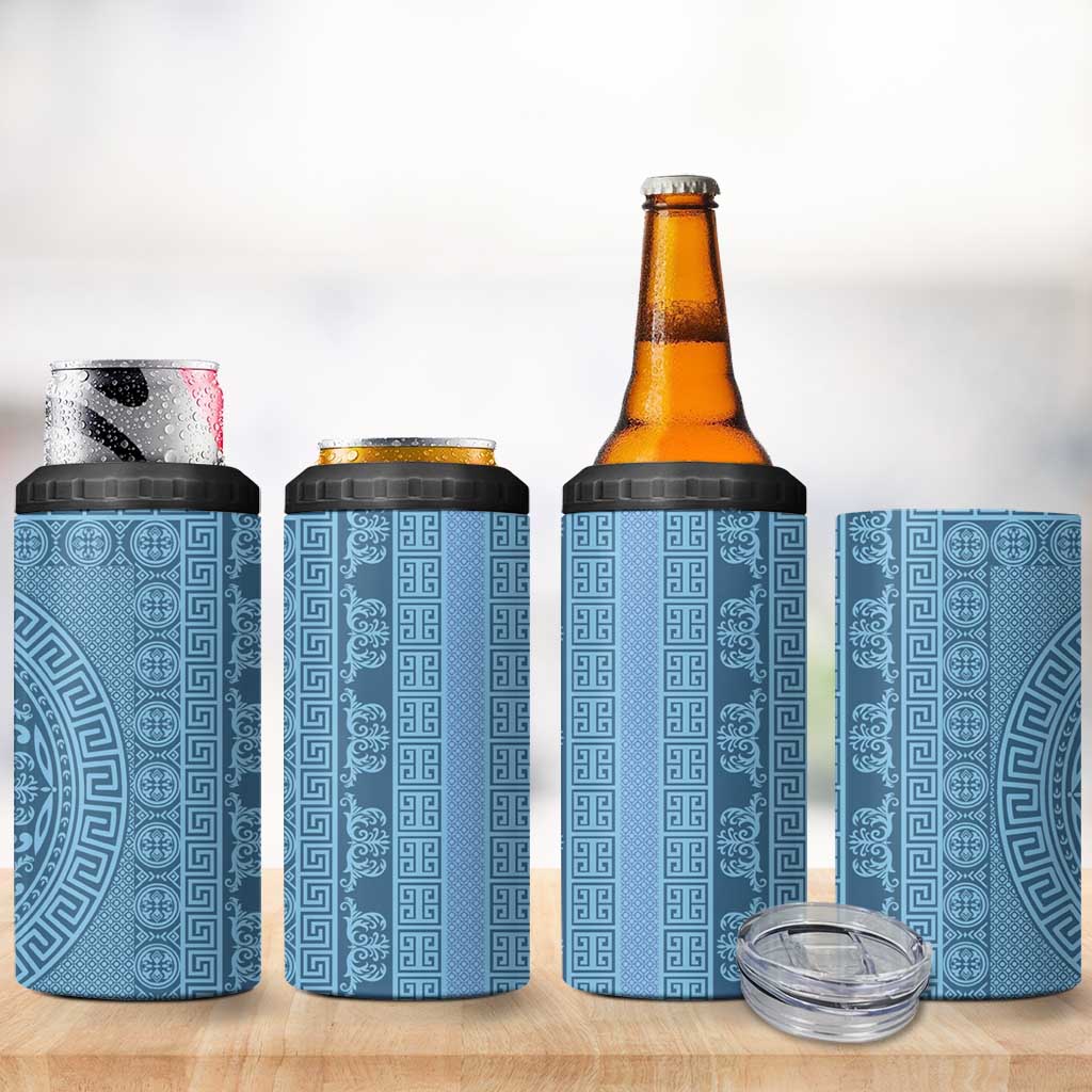 Greek Key Pattern 4 in 1 Can Cooler Tumbler Ancient Meander Geometric Art