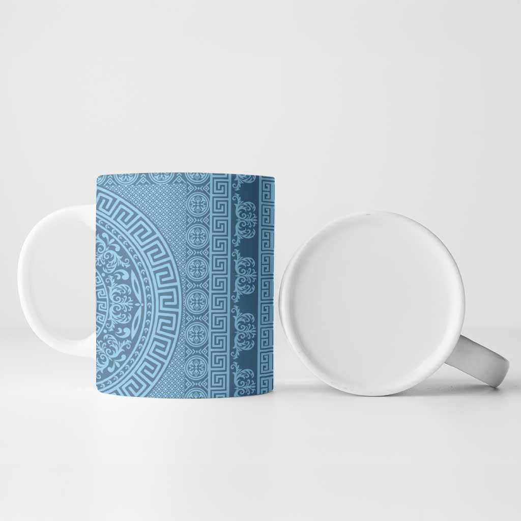Greek Key Pattern Ceramic Mug Ancient Meander Geometric Art