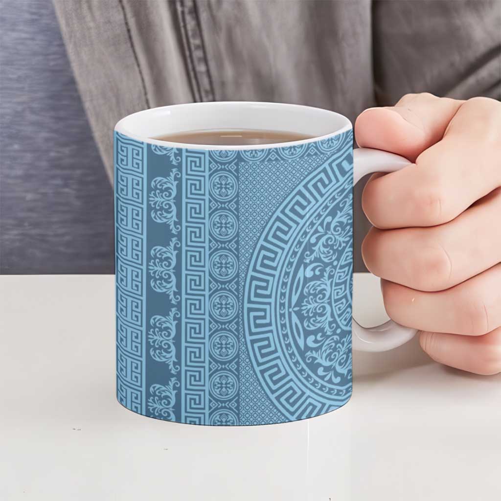 Greek Key Pattern Ceramic Mug Ancient Meander Geometric Art