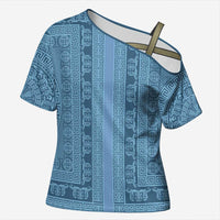 Greek Key Pattern Cross Shoulder Shirt Ancient Meander Geometric Art