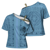 Greek Key Pattern Cross Shoulder Shirt Ancient Meander Geometric Art