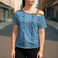 Greek Key Pattern Cross Shoulder Shirt Ancient Meander Geometric Art