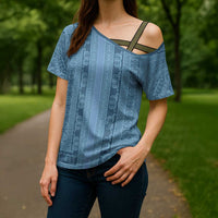 Greek Key Pattern Cross Shoulder Shirt Ancient Meander Geometric Art